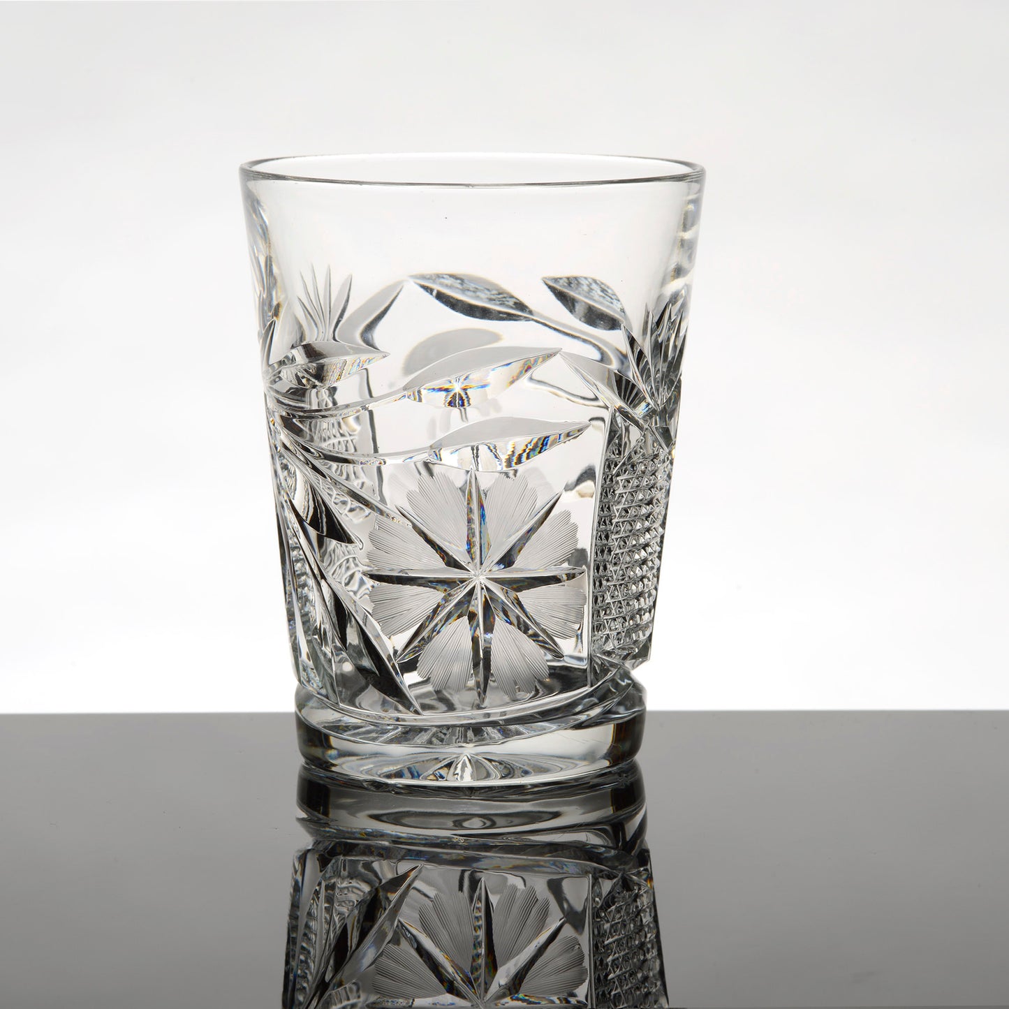 American Brilliant Cut Glass Whiskey Tumblers - Set of 2