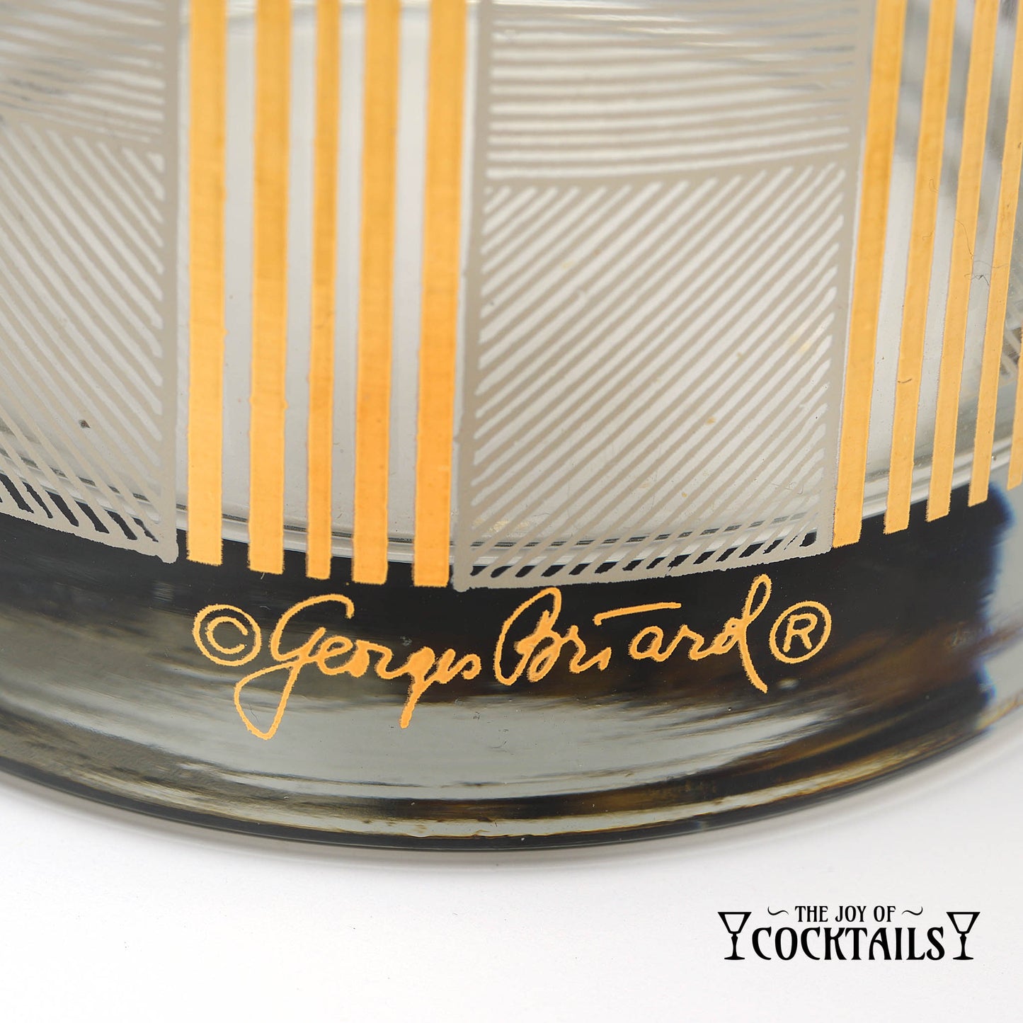 Georges Briard Gold Gilt and White Enameled Tumbler - Set of 6