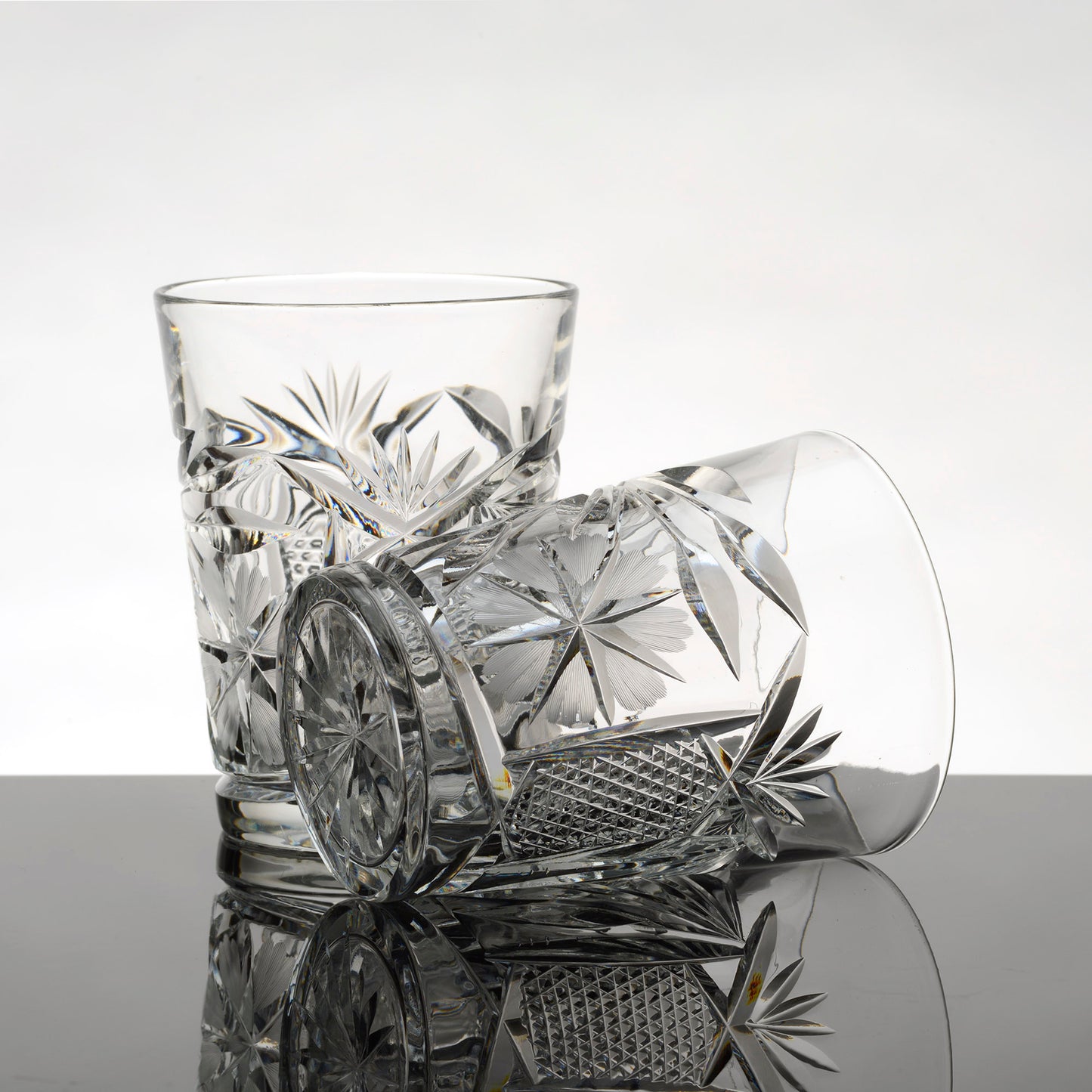 American Brilliant Cut Glass Whiskey Tumblers