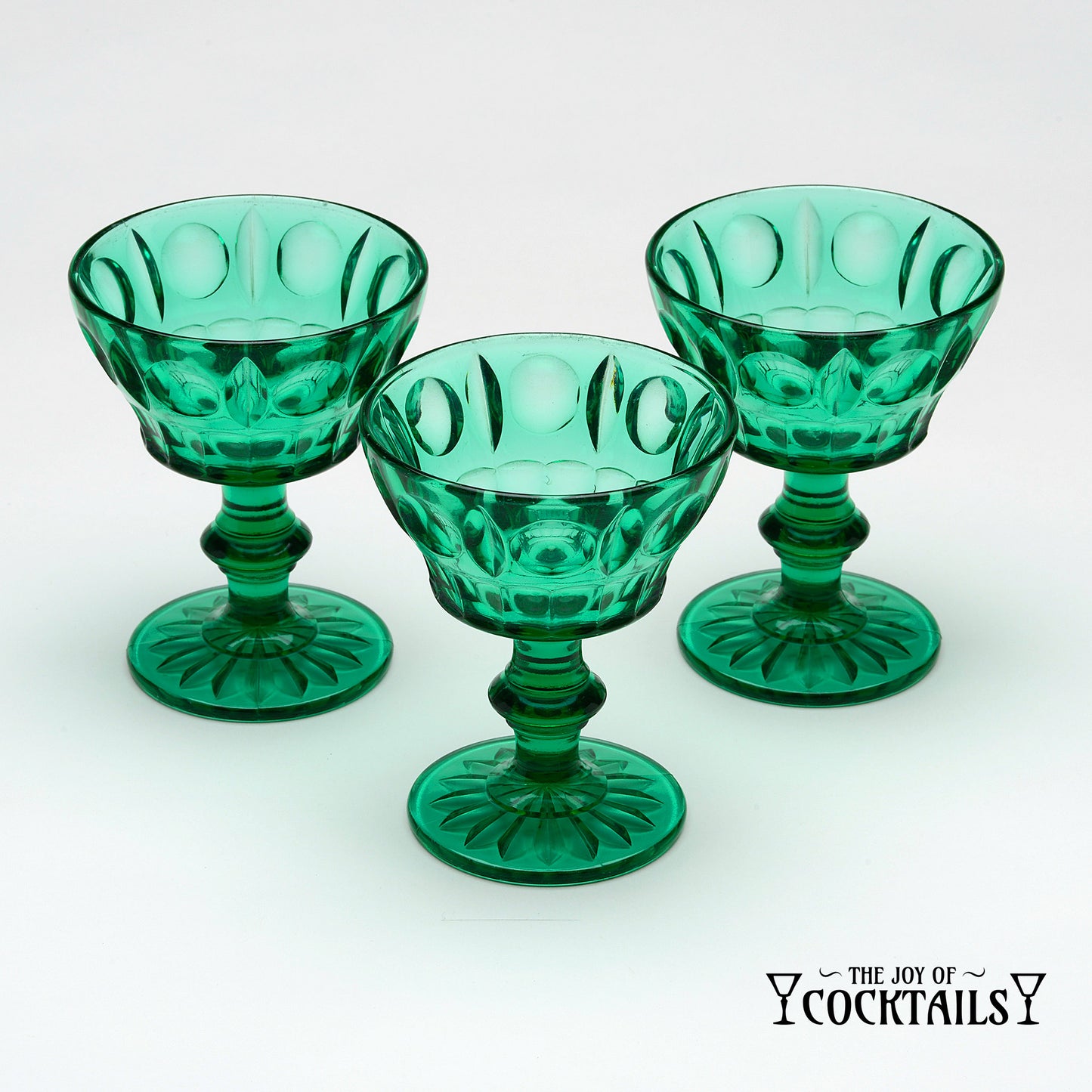 Colony Classique-Green, by Indiana Glass Co. - Set of 3