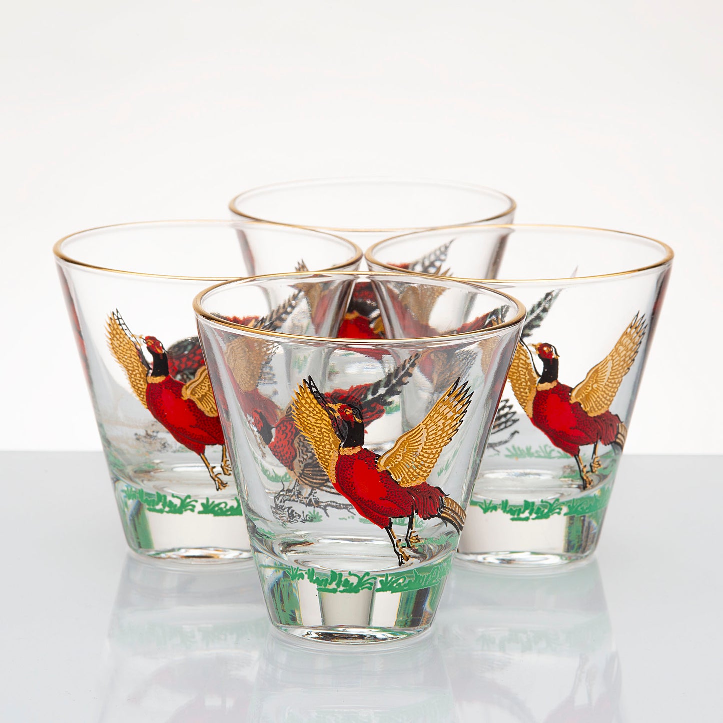 Hazel Atlas Pheasant Scene - Set of 20 pcs