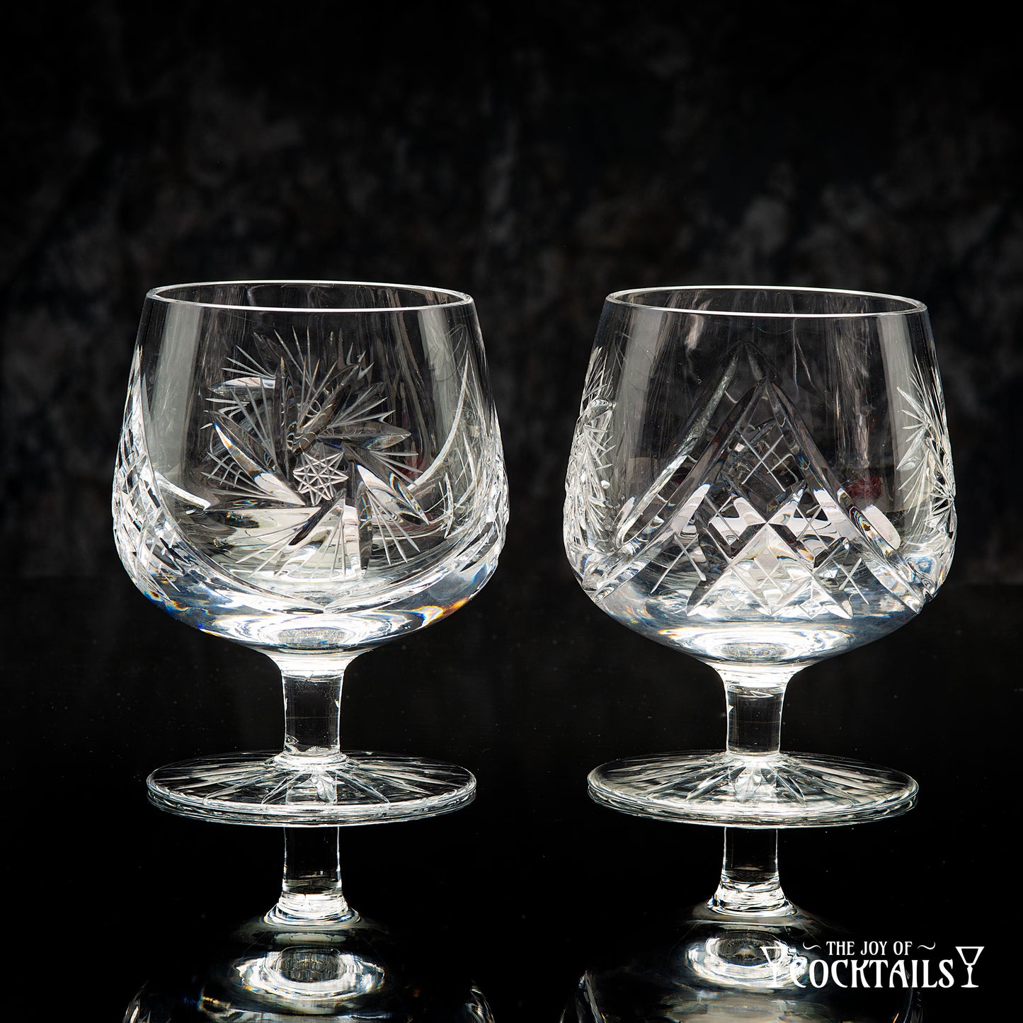 Crystal Brandy Snifters by Ajka - Sold as a Pair